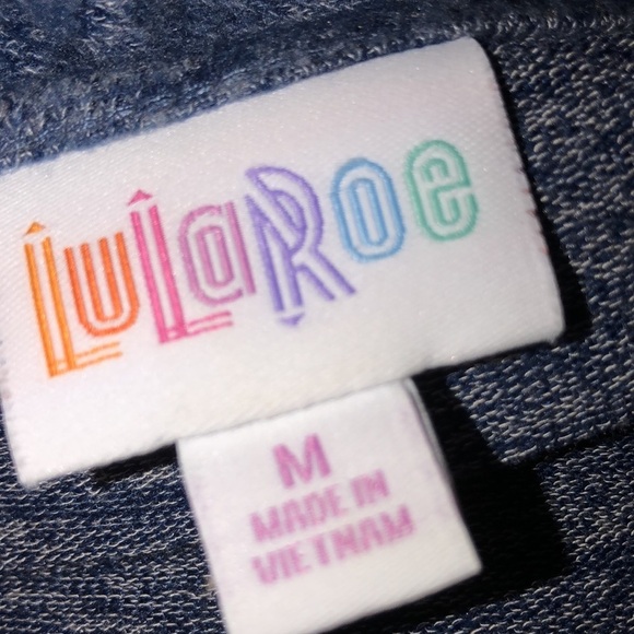 Lularoe size medium blue sweater knit cardigan - Picture 4 of 5